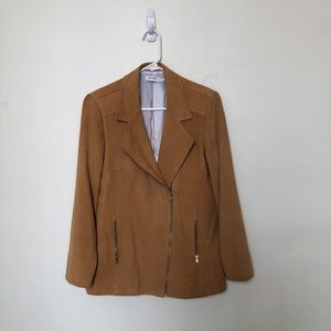 Caramel Chilled Leather Suede Jacket
